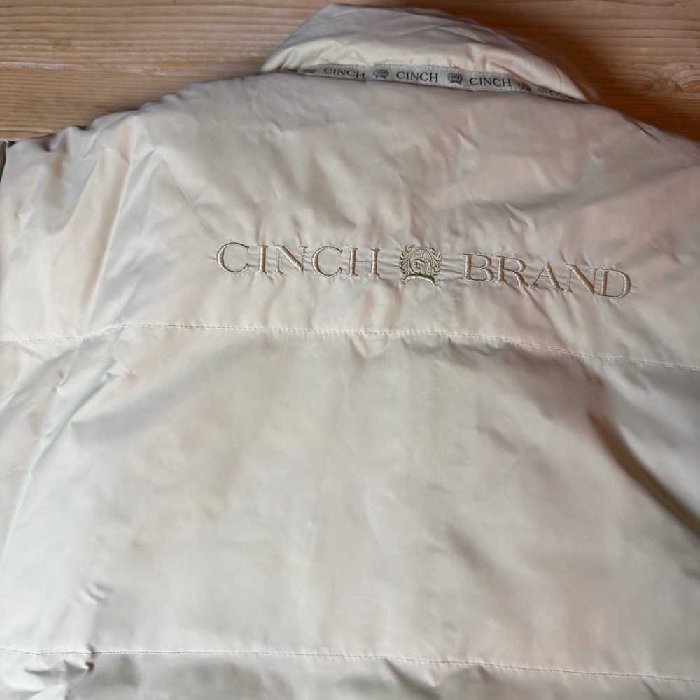 Men's Cinch Jacket Tan/Green Reversible‎ Down Insulated Western Puffer Coat XL